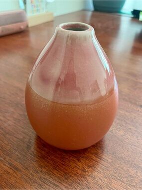 Ashland Pink and Terracotta Ombre Ceramic Bud Vase